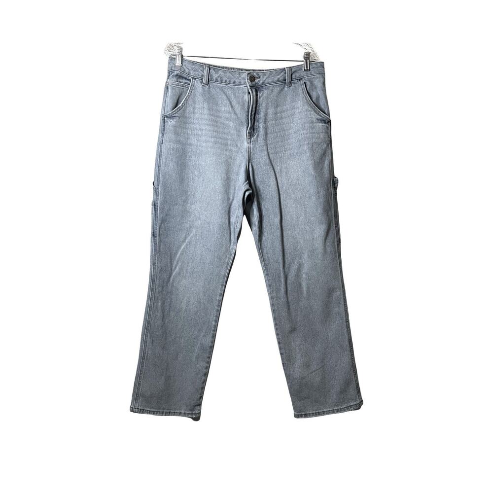 Sincerely Jules Jeans Womens Size 11 Carpenter Jeans Straight Leg Blue Utility
